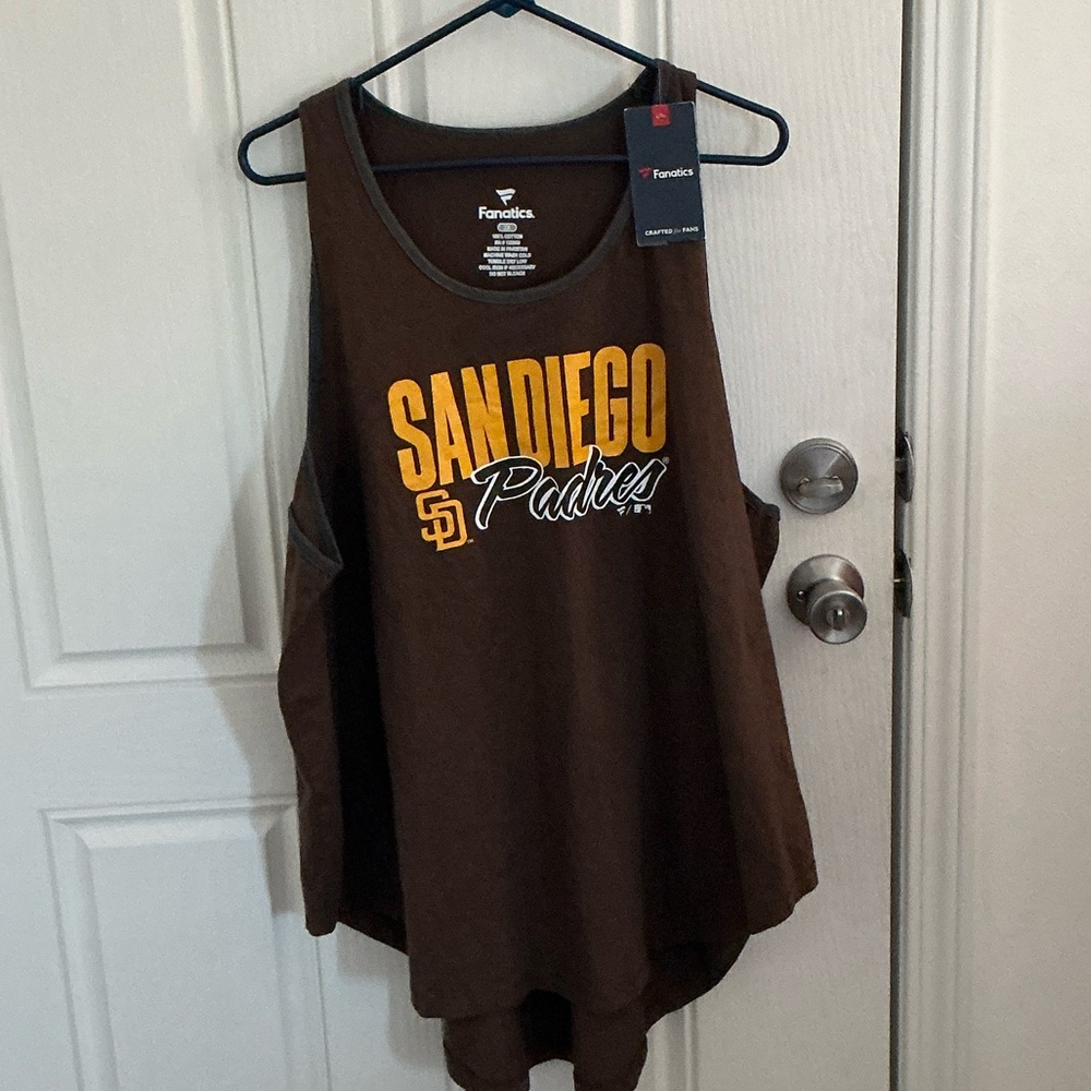 Fanatics San Diego Padres Women’s Size 3X Razorback Tank TopNEW